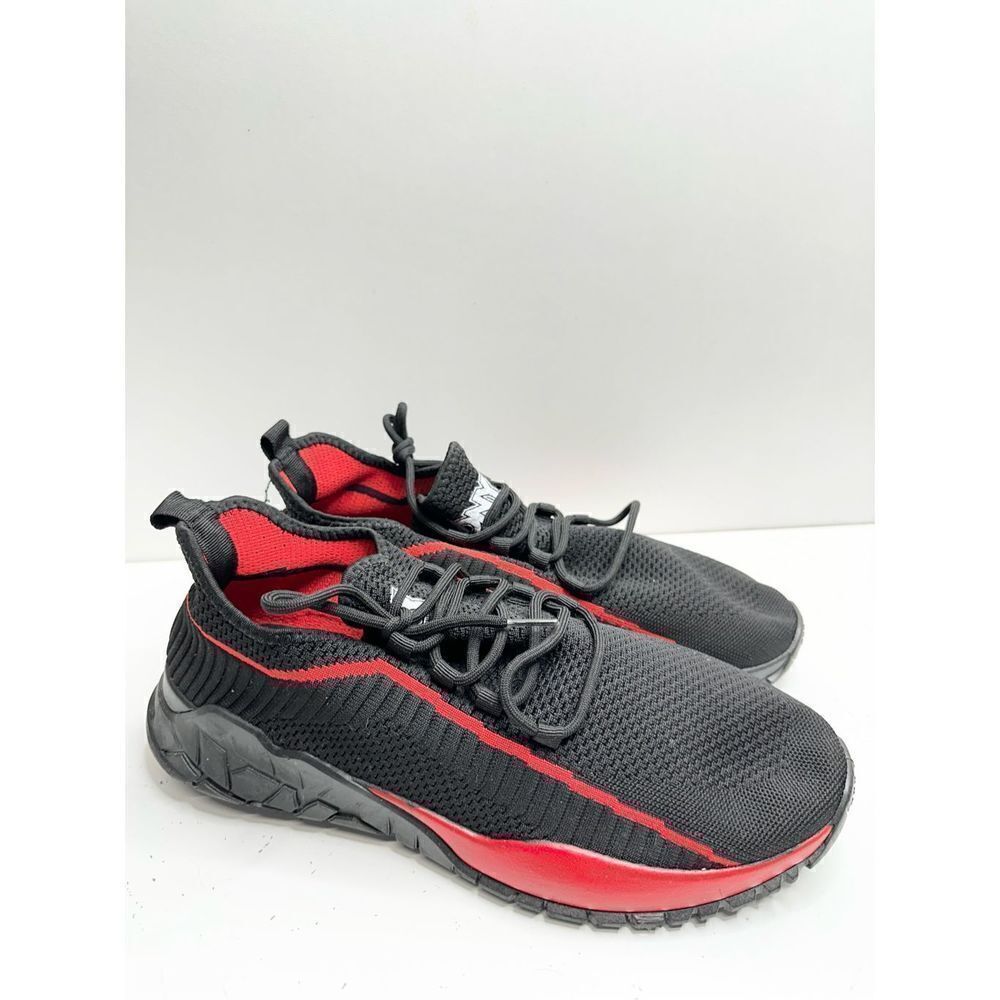 Pony Shoes Sneakers Mens Size 11.5 Black Red PP1 Rocky Lace Up Athletic Shoes‎